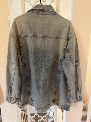 Free people distressed denim jacket thumbnail 4