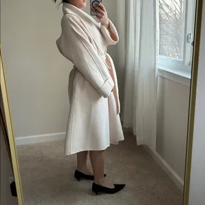 Handmade Ecru shawl coat. M White Size M thumbnail 7