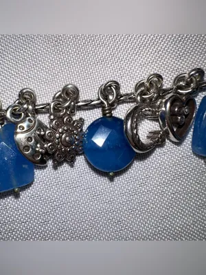 Brighton Fortune Lucky Charms Set Blue Gemstone Necklace Bracelet Earrings Rare thumbnail 8