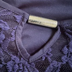 Witchy Lace Midnight Blue Top Flutter Sleeve Whimsigoth Goth Fall Halloween thumbnail 5