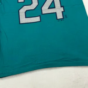Seattle Mariners Ken Griffey Jr #24 Mariner Blue Baseball Jersey Tee Shirt Adult size S thumbnail 4