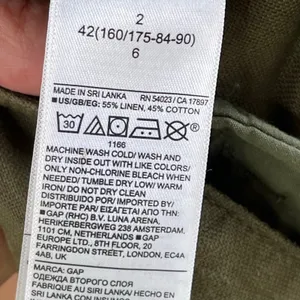 Gap Women's Linen Cotton Pleated Pants Army Jacket Green Size 2 thumbnail 8