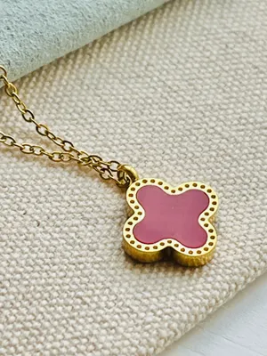 Anthropologie 14K clover necklace thumbnail 4