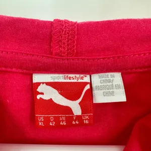 Puma Size XL Pink Jersey Knit Pullover Cowl Neck Hoodie‎ Outerwear Light Shirt thumbnail 4