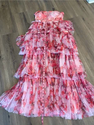 Anthropologie Hutch Outline Tiered Maxi Gown- size 4 thumbnail 5