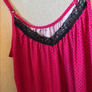 FINAL MARKDOWN Pink and Black Polka Dot Lace Cami small thumbnail 2