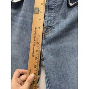 7 For All Mankind Women's Edie Jeans Crop Straight Leg High Rise Blue Denim S 27 thumbnail 6