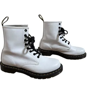 Dr Martens The Original 1460 Boots Womens Size 8 White‎ 8 Hole Shoes thumbnail 4