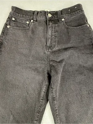 Madewell The 90s Straight Jeans Womens 26 Black High Rise 30” Inseam thumbnail 2
