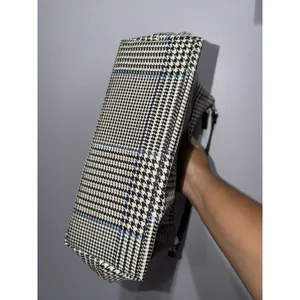 Vintage Lauren Ralph Lauren Houndstooth Zippered Purse Bag Detachable Strap M thumbnail 2