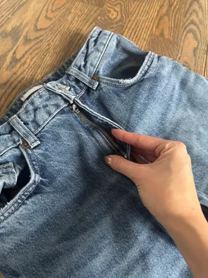 high waisted mini flare rigid denim jean pants size 4, 25” Jean thumbnail 4