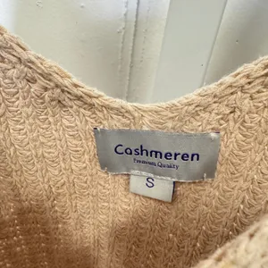 Cashmeren Women's Beige Knit Tank Top V-Neck Sleeveless Ribbed Minimalist Summer thumbnail 7