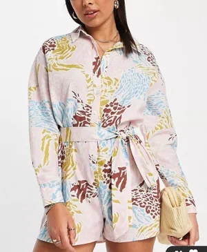 Longsleeve Tie Romper thumbnail 4