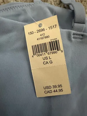 OFFLINE by AERIE Real Me XTRA Asymmetrical Tank Top RARE Discontinued Blue Lrg thumbnail 6