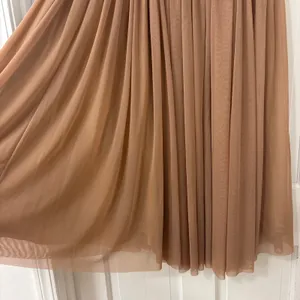 Romantic Mesh Pull On Midi Skirt S Mocha Boho New Balletcore Fairy Whimsical thumbnail 2