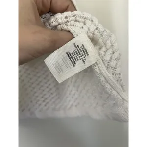 Alice + Olivia White Tevin Open Knit cropped drawstring Tank Top Size M coverup thumbnail 9