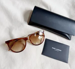 Saint Laurent Cat Eye Brown Havana Sunglasses thumbnail 1