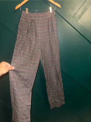 Ann Taylor Vintage Glen Plaid Trousers Dark Academia Retro Preppy Granny Core thumbnail 4