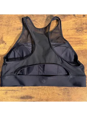 Lululemon Breathe it In Bra, black, size 4 thumbnail 3
