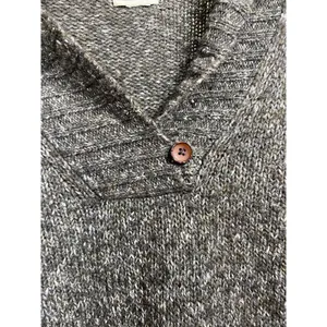 Vtg LL Bean Womens Sz M Wool Blend Shawl Collar‎ Pullover Sweater Brown Speckled thumbnail 3