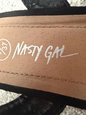 Nasty Gal Black Faux Suede Lace Up Espadrille Flatform Sandals Size 7 thumbnail 2