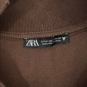 Zara Chocolate Brown Polo Crop Top thumbnail 2