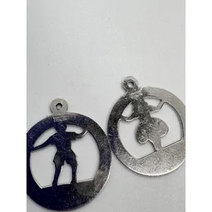 Vintage Forstner‎ Lot of 2 Boy Girl Charm Pendant Sterling 925 Silver 1960s 5.2g thumbnail 6