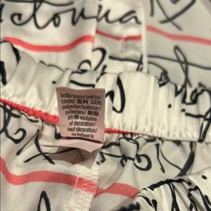Victoria’s Secret Pink White Logo Two Piece Pajama Sleep Set Size Small thumbnail 6