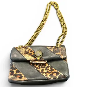 Kurt Geiger Soho small crossbody purse shoulder bag leopard print calf hair thumbnail 2