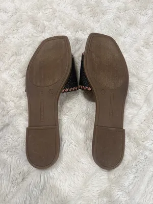 Tommy Hilfiger‎ Women's Pezley flat sandals in Black and Brown Size 7.5 thumbnail 5