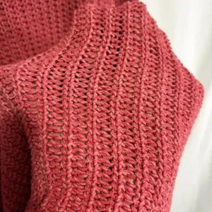 Lauren Ralph Lauren LRL Coral Open Knit 100% Cotton Sweater Boat Neck XL thumbnail 3