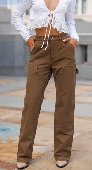 Lane 201 Brown Dakota Pants  thumbnail 1