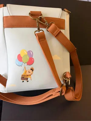 Loungefly Pixar Up House Backpack in Light Blue with Balloons thumbnail 4