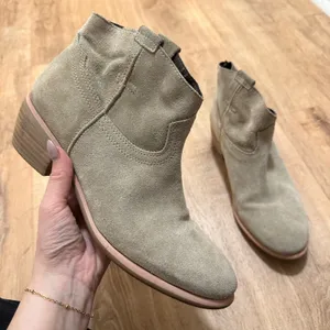 Diba True | Woman's‎ Moon River Taupe Tan Suede Western Ankle Boots, Size 9M thumbnail 1