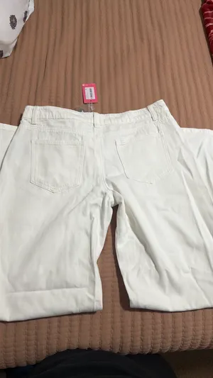 Edikted White Wide-Leg Jeans XL thumbnail 2
