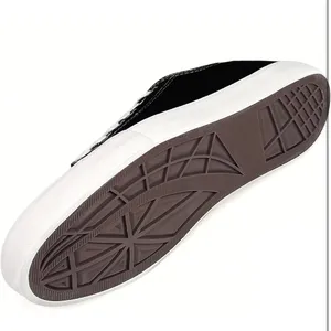 Women’s Size 8 Black Canvas Sneakers – Classic Low Top Casual Shoes thumbnail 2