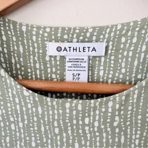 Athleta Santorini Printed Tank Dress Green White Size‎ Small UPF 50+ thumbnail 5