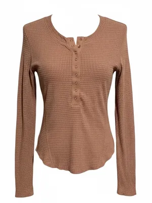Free People One of The Girls Henley - Pink thumbnail 1