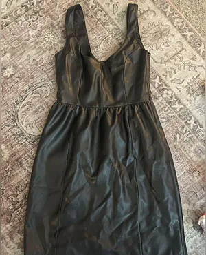 XS faux leather black dresss thumbnail 4