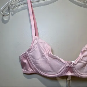 Free People Heart Throb Underwire Bra Silver Pink Women Size Medium NWT thumbnail 5