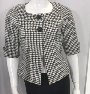 White House Black Market Houndstooth Jacket Cape thumbnail 1