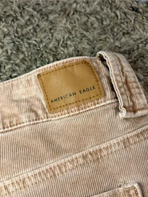 American Eagle Corduroy Mini Skirt Size 10 Brown Tan Y2K Fall thumbnail 5