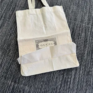 Gucci Tote Bag Cream Canvas Cotton thumbnail 3