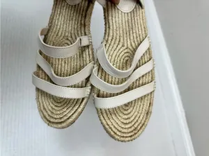 Coach Carissa Leather Women's Espadrille Chalk Gold Pearl | C2794 - Size 10 B thumbnail 3