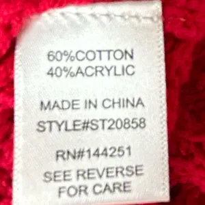 NWT SINCERELY JULES Soft GirlCozy Feminine Red Pink Crochet Size Medium thumbnail 9