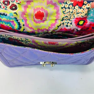 Vera Bradley Quilted Tess Crossbody Purse in Purple/Lavender Leather thumbnail 11