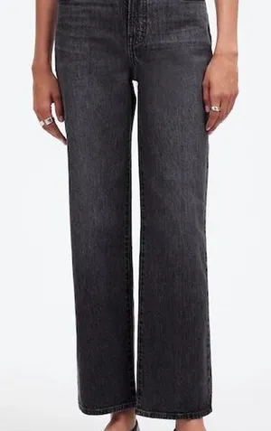 Madewell The Perfect Vintage Wide-Leg Jean Size 27 Black Rinse thumbnail 1