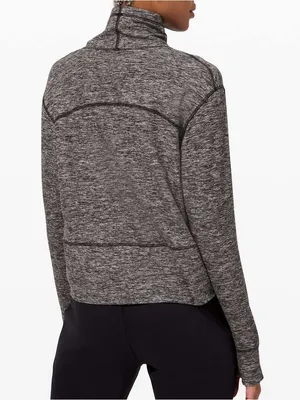lululemon Ready to Rulu Fleece Pullover Heathered Black Size 6 thumbnail 11