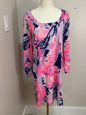 LILLY PULITZER Merrit Dress in True Blue ~ Paradise Point Reduced Medium‎ thumbnail 2
