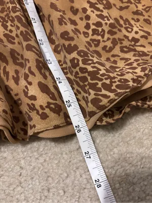 Y2K Valerie Stevens Leopard-Print Silk Skirt thumbnail 5